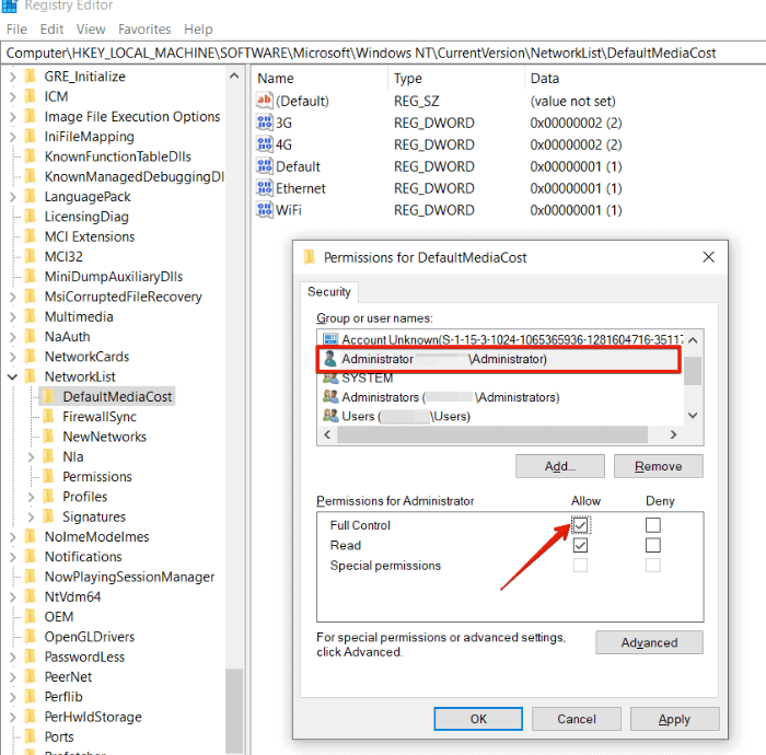Give Admin Permissions