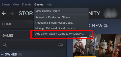 How To Add Non Steam Games To Steam Library Games Menu