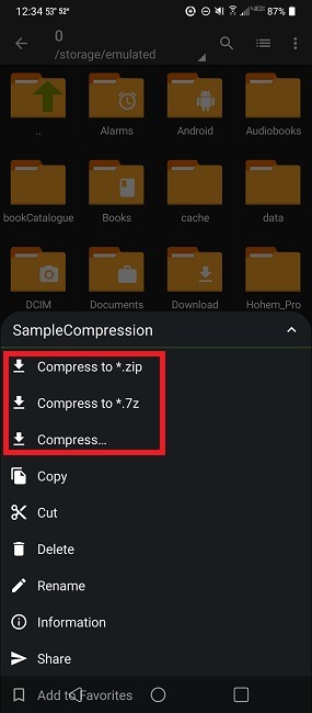How To Compress And Extract Files On Android Using Zarchiver Compress