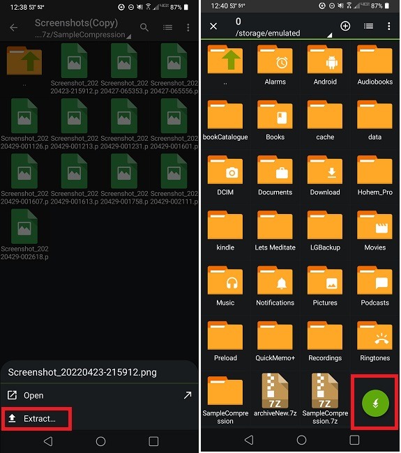 How To Compress And Extract Files On Android Using Zarchiver Extract Single