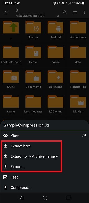 How To Compress And Extract Files On Android Using Zarchiver Extracting