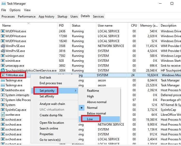 How To Fix Tiworker Exe High Cpu And Disk Usage Priority