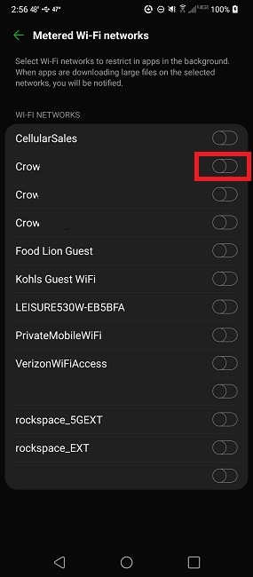 How To Set A Metered Wi Fi Connection On Android Set Metered