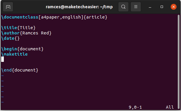 Latex Editors Linux Sample Tex Document