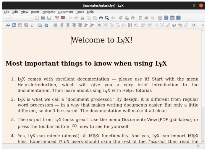 Latex Lyx File Editing Screen Latex Editors Linux 06 Lyx