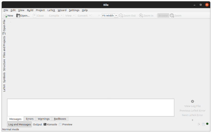 Latex Kile File Editing Screen Latex Editors Linux 08 Kile