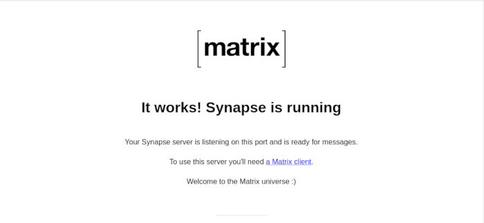 Matrix Server 21 Install Success