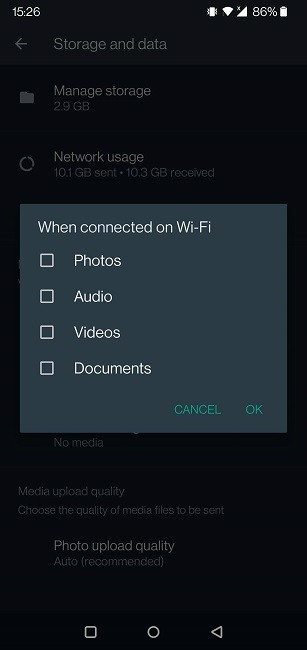 Prevent Whatsapp Saving Images Amdroid Uncheck Options