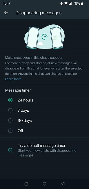 Prevent Whatsapp Saving Images Android Select Timer