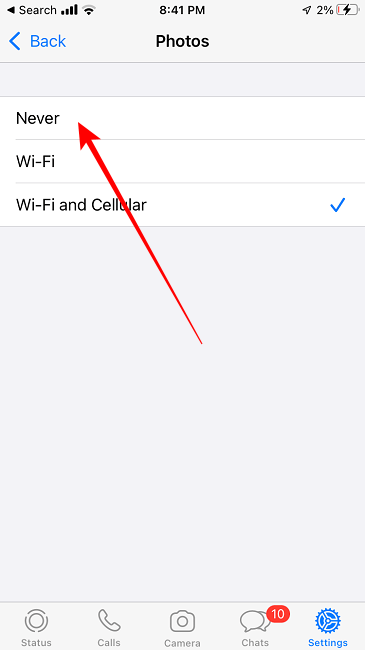 Prevent Whatsapp Saving Images Ios Options
