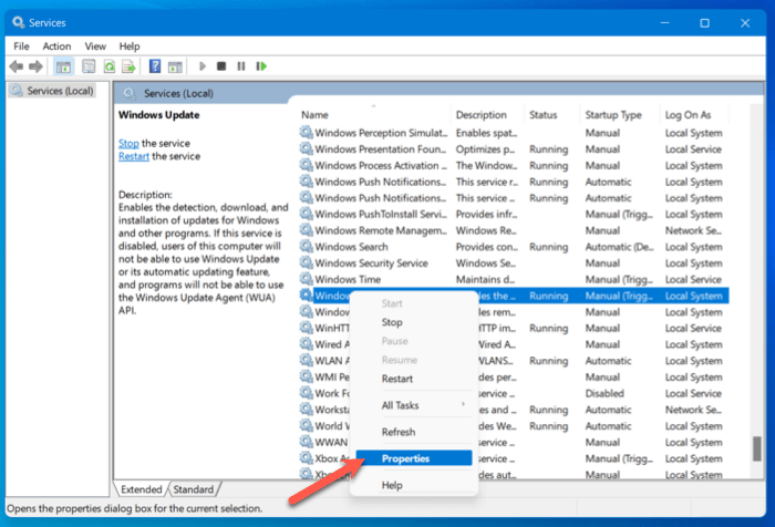 Right Click And Open Properties