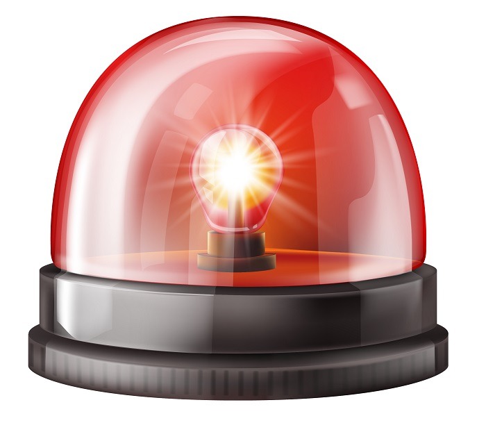 Siren Alarm Color Lights 3d Vector Illustration