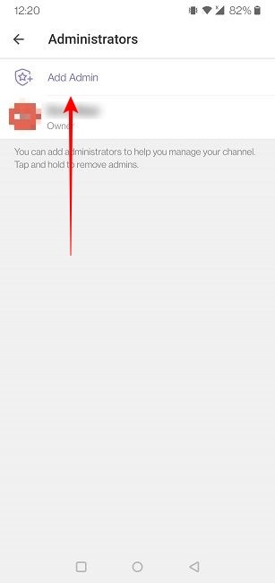 Telegram Channel Mobile Add Admin