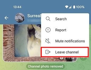 Telegram Channel Mobile Leave Channel