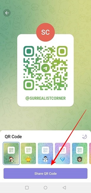 Telegram Channel Mobile Share Qr Code