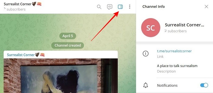 Telegram Channel Pc Add Profile Pic