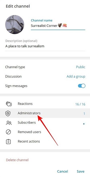 Telegram Channel Pc Administrators