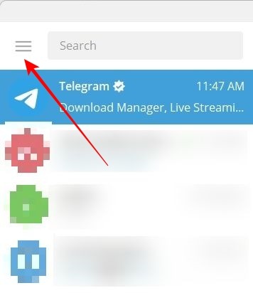 Telegram Channel Pc Menu