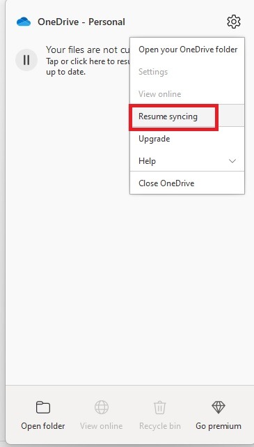 Troubleshooting Onedrive Sync Issues Resume Syncing