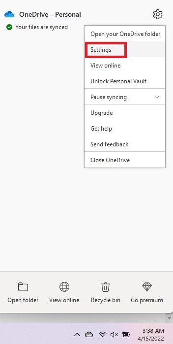 Troubleshooting Onedrive Sync Issues Setting Menu