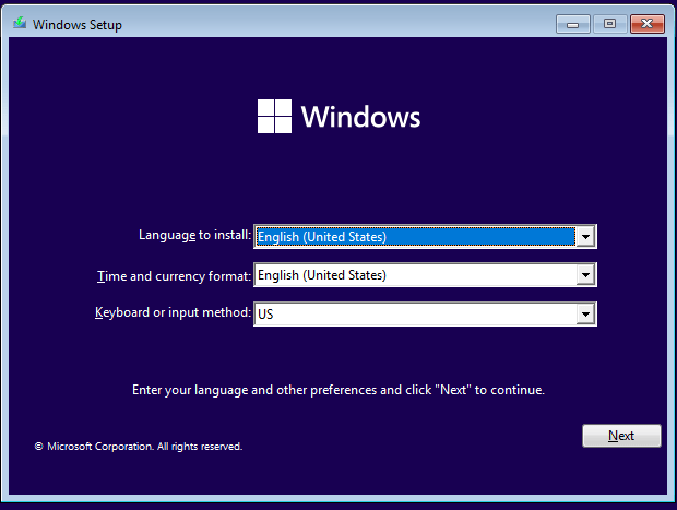 Try Windows 11 Install Windows Step2