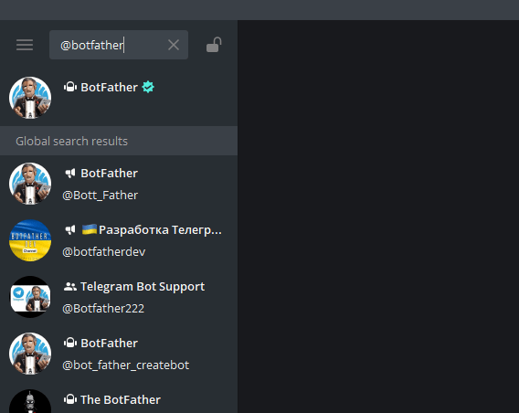 Using Telegram Create Bot 1