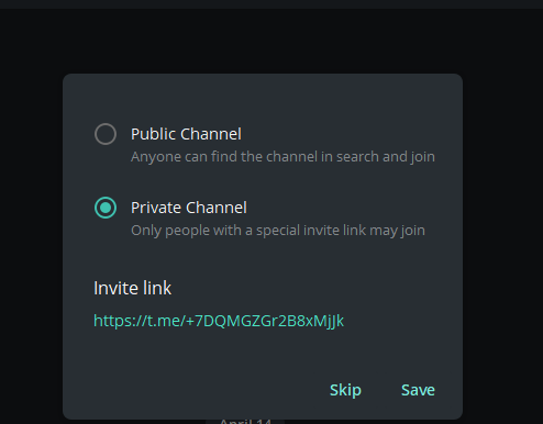 Using Telegram Create Private Channel 3