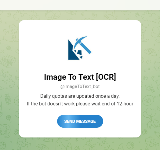 Using Telegram Ocr 1