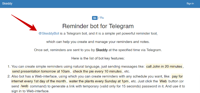 Using Telegram Skeddybot 1
