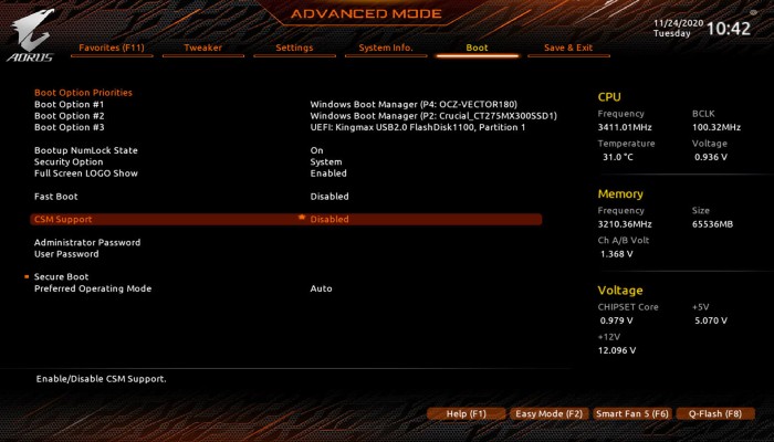 Windows 11 Bios Gigabyte
