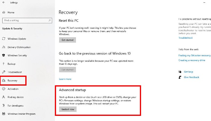 Windows 11 Recovery Advancedstartup