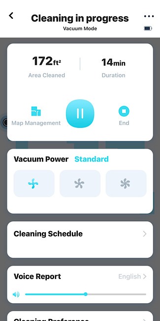 Yeedi Vac Max Vacuum Mode
