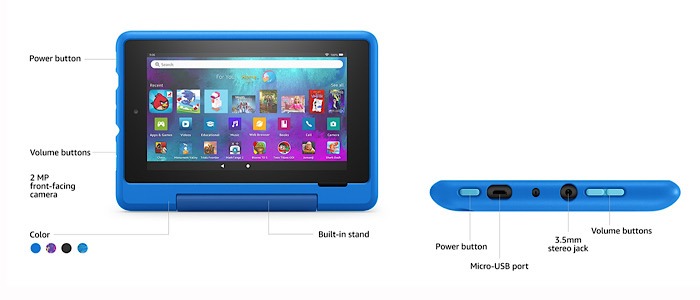 Amazon 7 Kids Tablet Front Side
