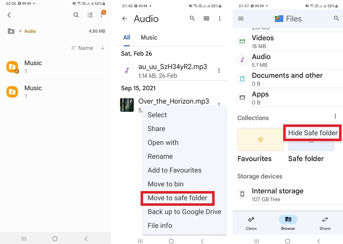 Android Safe Folder Files By Google Move To Hide Safe Folder