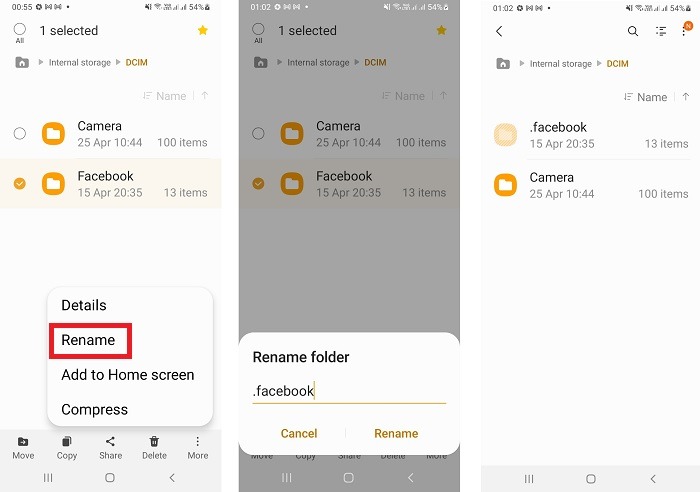 Android Safe Folder Rename Existing Folder To Hide It 2