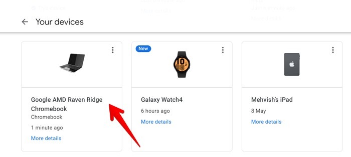 Chromebook Manage Device
