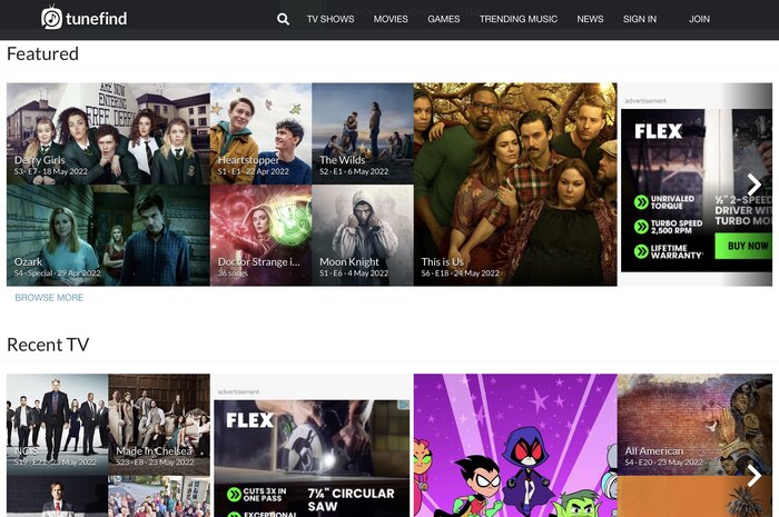 Find Songs Tunefind 2
