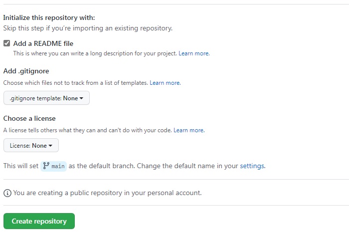 Github Add Animation Choose License Create Repository