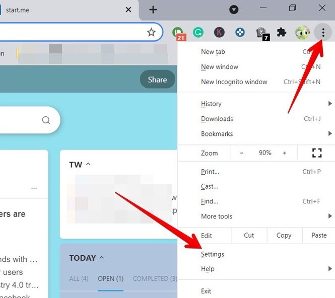 Google Chrome Settings M