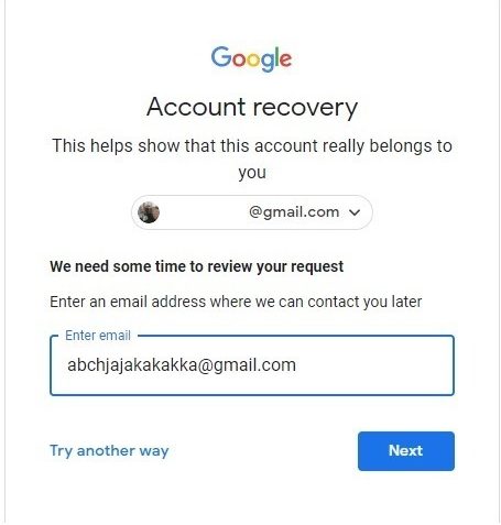 Locked Out Google Recovery Alternate Email Address