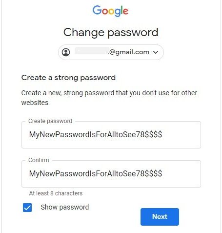 Locked Out Google Recovery Change Password Create Strong Password