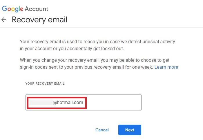 Locked Out Google Recovery Email Reenter Change