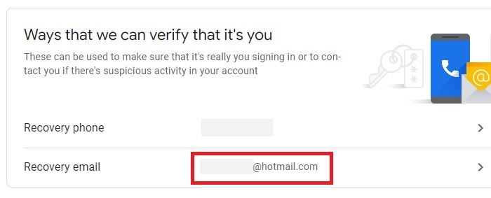 Locked Out Google Recovery Email Select