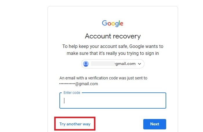 Locked Out Google Recovery Try Another Way Instead Email Verification