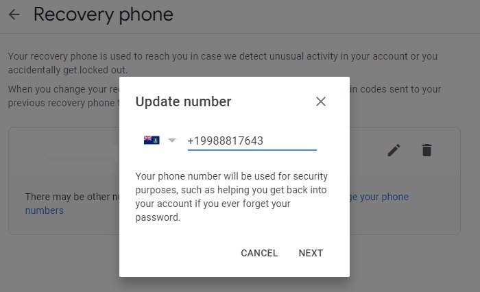 Locked Out Google Recovery Update The Phone Number
