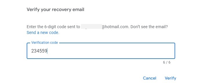 Locked Out Google Recovery Verification Code Email