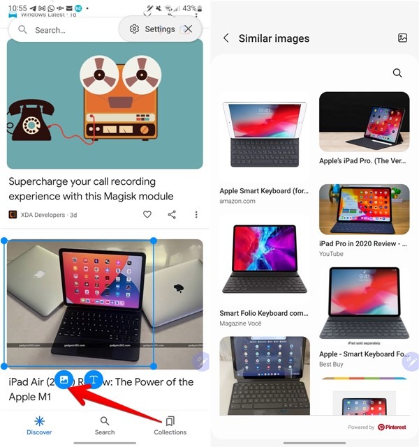 S Pen Bixby Vision Reverse Search