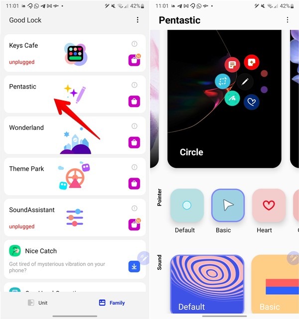 S Pen Pentastic Good Lock Module