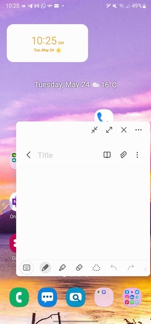 S Pen Remove Shortcut Create Note