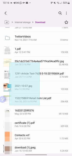 S Pen Select Multiple Items
